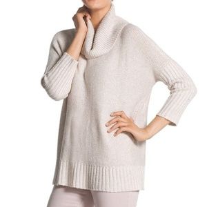 Chico's Pink Shimmer Celine Cowl Neck Sweater